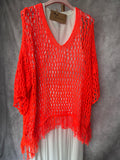 Jersey calado naranja flúor