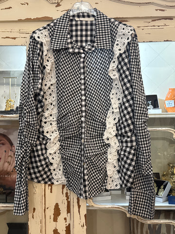 Camisa cuadros negros