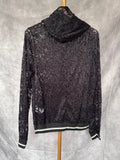 Sudadera encaje capucha