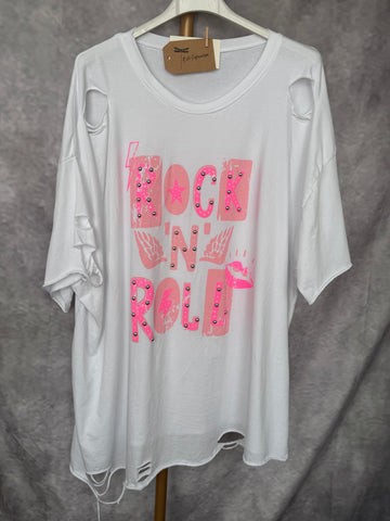 Camiseta Rock blanca