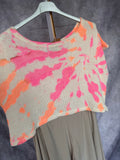 Camiseta punto Tie dye rosa