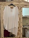 Camiseta asimétrica blanca