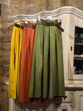 Pantalón palazzo mostaza