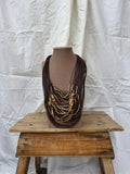 Collar choco multo con tubos dorados