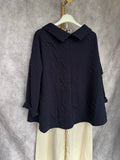 Camiseta azul cuello