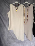 Camiseta asimétrica camel