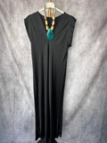 Vestido largo viscosa negro