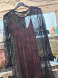 Vestido encaje interior Burdeos