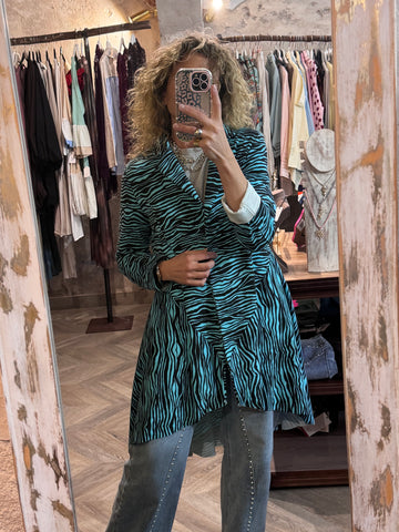 Chaqueta Cebra Azul