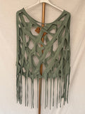 Poncho algodón verde