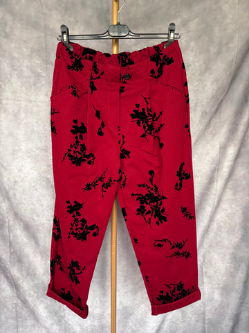 Pantalón flocado rojo