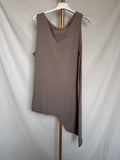 Camiseta asimétrica taupe