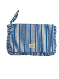 Bolso Mano / Neceser Rayas Azul