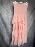 Vestido / falda volantes rosa