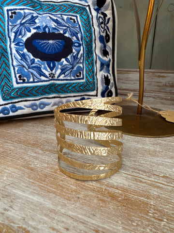 Brazalete Acero Dorado
