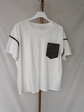 Camiseta bolsillo strass kaki