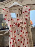Vestido lunares rojos