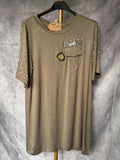Camiseta kaki perlas