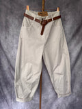 Pantalón algodón con cinturón
