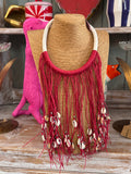 Collar conchas rojo