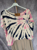 Camiseta punto Tie dye azul