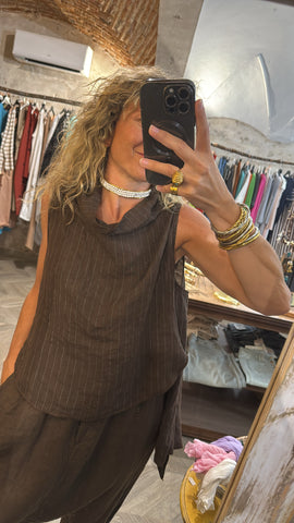 Top / Chaleco Lino
