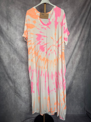 Vestido algodón Tie dye