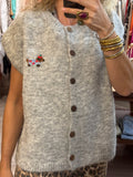 Chaleco punto gris