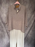 Blusa brillos taupe
