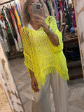 Jersey calado amarillo flúor