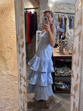 Vestido volantes azul