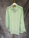 Camisa rayas perlas verde
