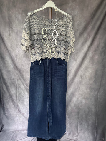 Top croché Azul