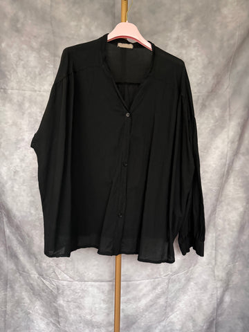 Blusa algodón negra