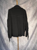 Chaqueta flecos negro