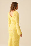 Vestido volantes amarillo
