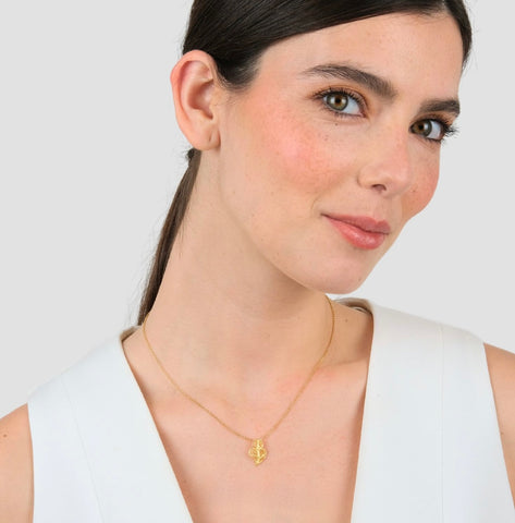 Collar Corazón de Viana 1,5cm de Plata Bañada en Oro
