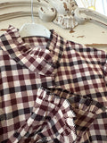 Camisa cuadros granate