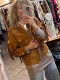 Chaqueta antelina flecos