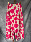 Pantalón  palazzo lunares fucsia
