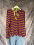 Camiseta rayas lurex morado