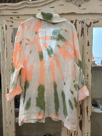 Chaqueta Tie- dye lino