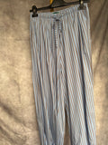 Pantalón bombacho azul rayas marrones