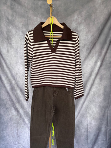 Jersey rayas cuello polo