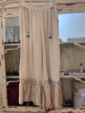 Pantalón lentejuelas beige