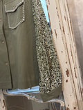 Camisa/ Sobrecamisa lentejuelas kaki