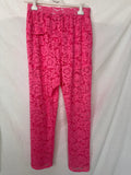 Pantalón baggy encaje rosa flúor