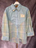 Camisa doble cuello azul