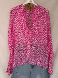 Blusa animal print fucsia