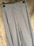 Pantalón bombacho azul rayas marrones